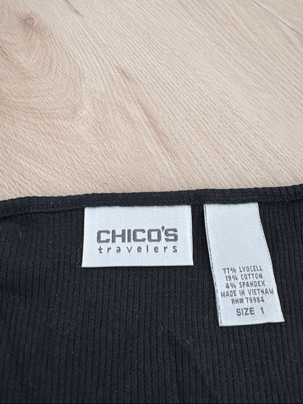 Chico's Black Lace-Trim Slip Cami - Picture 2 of 3